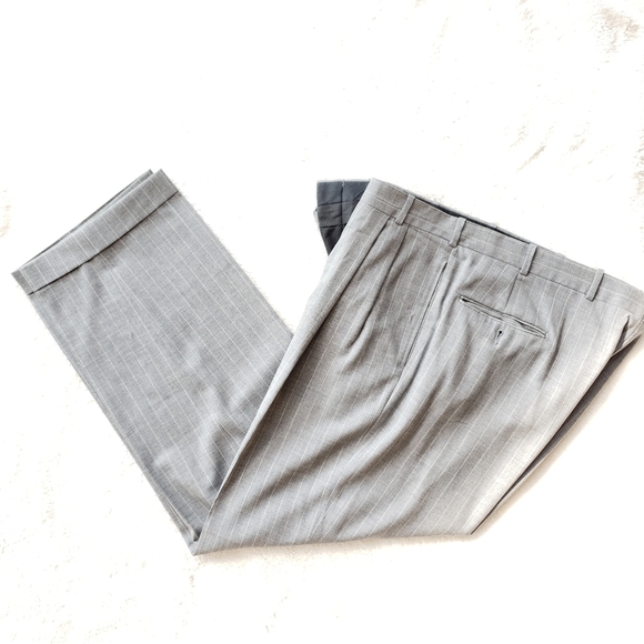 Gray Wool Pinstripe Summer Suit - Picture 7 of 11